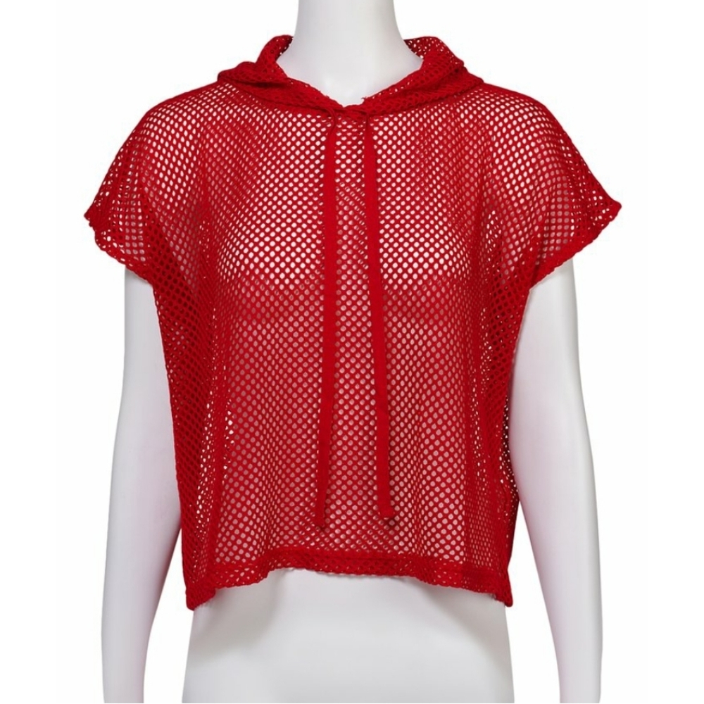 Mesh Hooded shirt